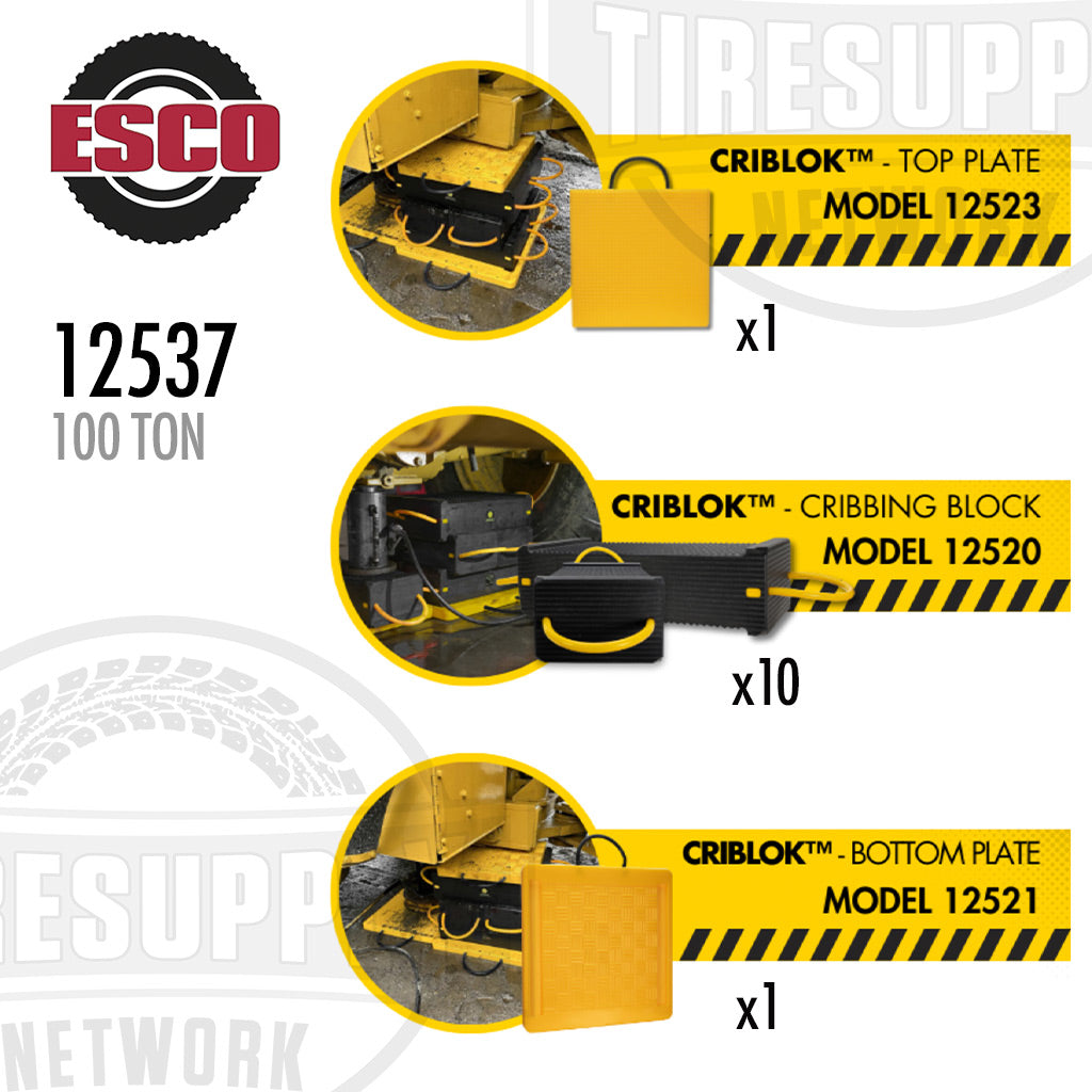ESCO 12537 | CribLok™ Composite Cribbing System 100 Ton Capacity - 12 Piece Kit - 28" Max Height