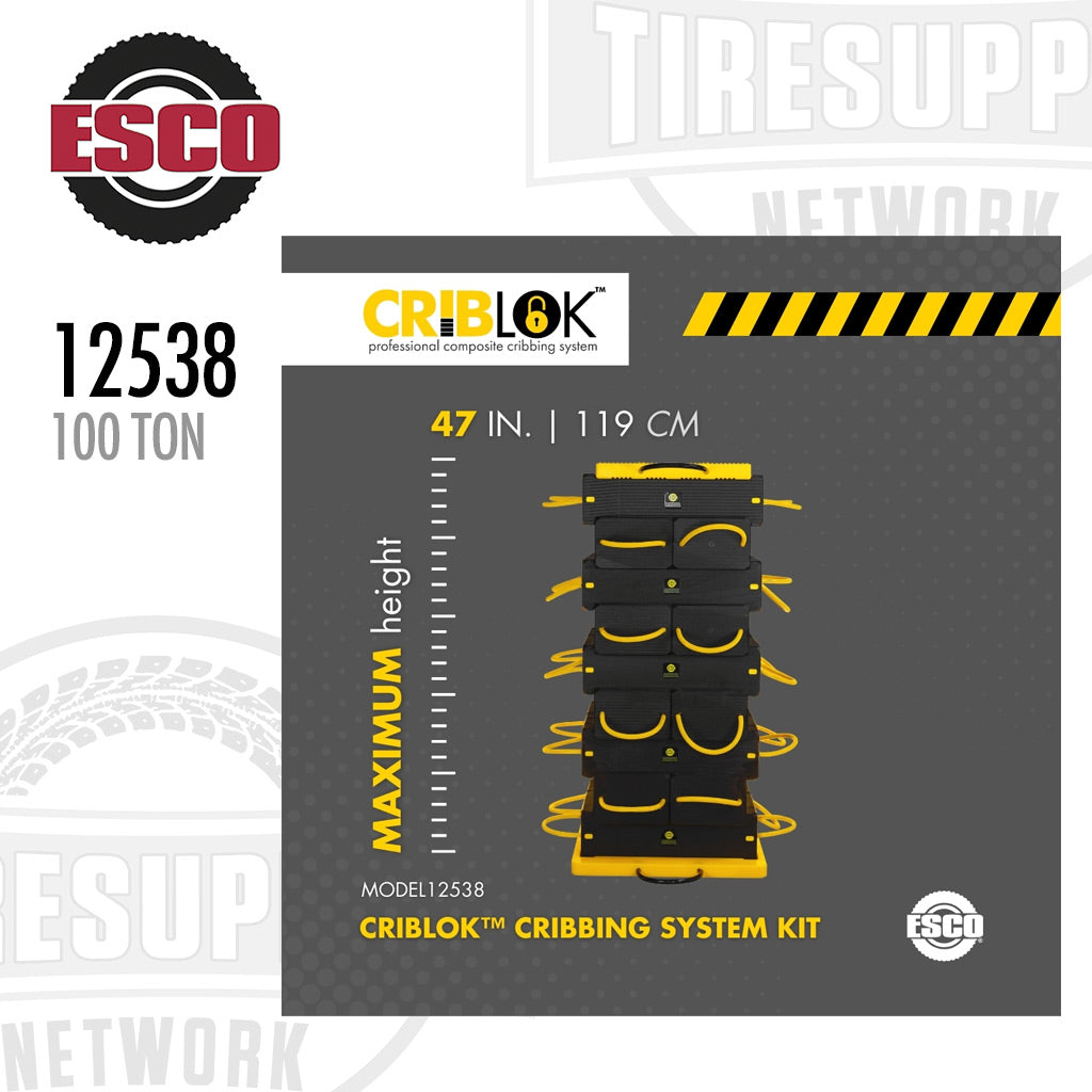 ESCO 12538 | CribLok™ Composite Cribbing System 100 Ton Capacity - 20 Piece Kit - 47" Max Height