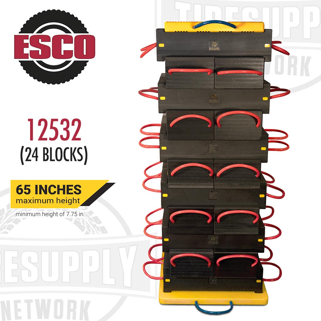 ESCO | Cribbing Block System 100 Ton Capacity - 24 Blocks - 65" Max Height (12532)