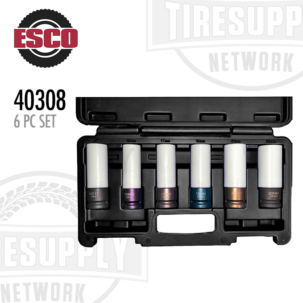 ESCO 40308 | 1/2" Drive 6 Piece Impact Socket Set