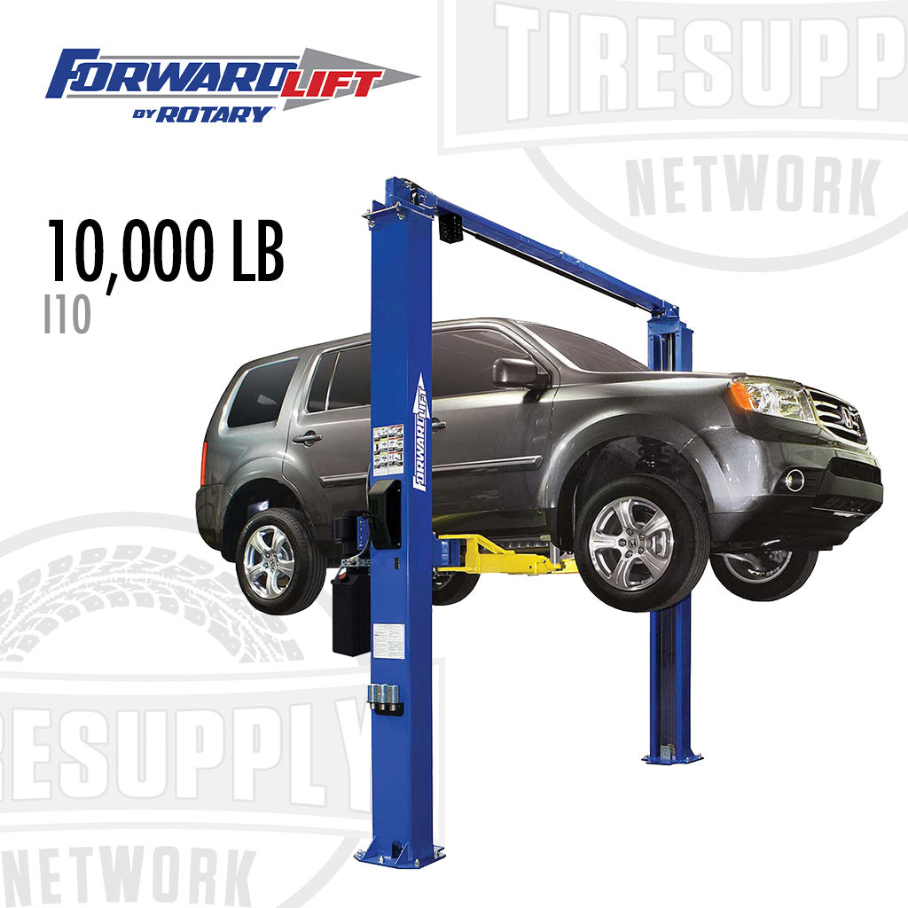 Forward Lift I10 | 2-Post Lift 10,000-lb Capacity - Symmetric Columns 3-Stage Spot-Rite Front Arms - Choose Color