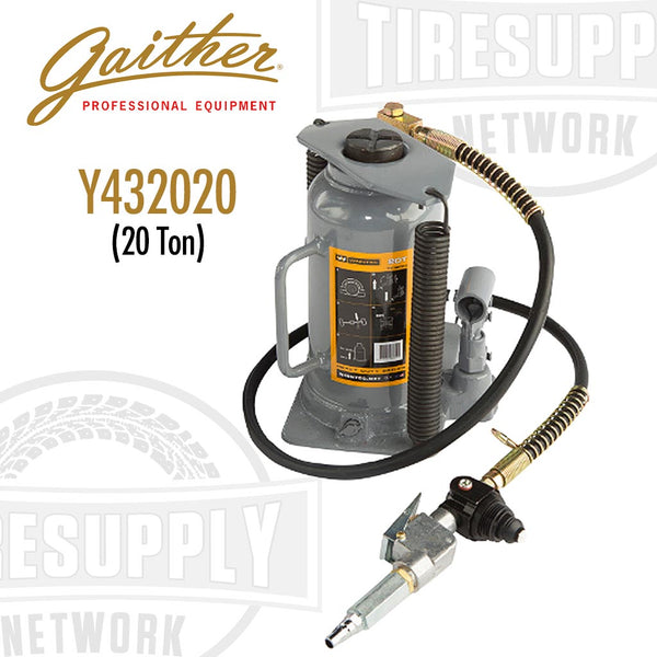 Gaither 20 Ton Winntec Heavy Duty Series Air Hydraulic Manual Bottle
