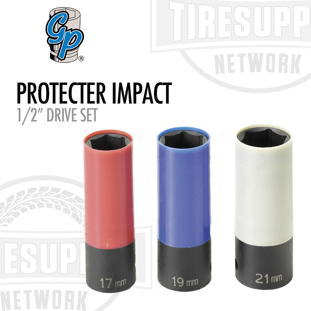 Grey Pneumatic | 1/2" Drive Deep Length Protector Impact Set - Metric (1503TP)