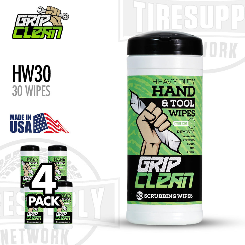 Grip Clean | Heavy Duty Cleaning Wipes – Waterless Mechanic Hand Wipes & Degreaser Wipes