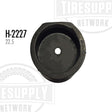Alcoa stabilizer for 22.5 inch wheel, black in color, with a center hole and three valve stems.