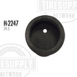 Black inner dual tire valve stem extension stabilizer for Alcoa wheel, with the part number H-2247 written on it.