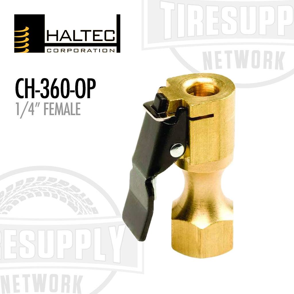 Haltec | Heavy-Duty Straight Lock-On 1/4" Female Air Chuck (CH-360-OP)