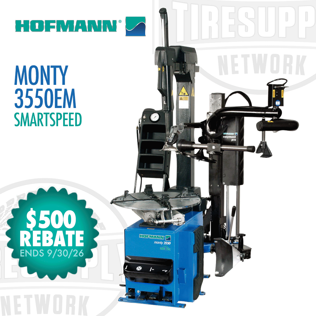 Hofmann Monty 3550EM | SmartSpeed Tilt-Tower Tire Changer with EasyMont Pro Bead Assist Helper Arm