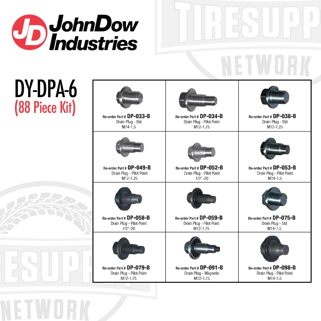 John Dow | Drain Plug & Gasket Assortment 88pcs (DY-DPA-6)