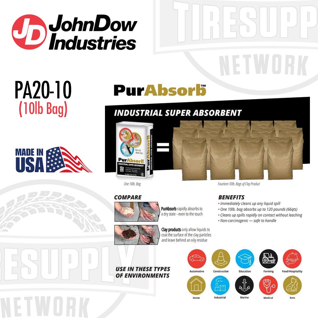 JohnDow Industries | PurAbsorb Industrial Super Absorbent (PA20-10)