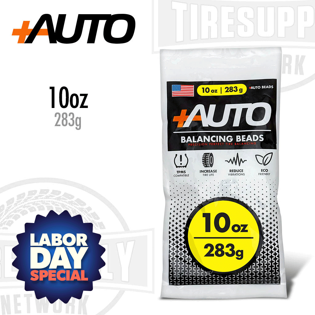 +AUTO PA-BB10 | 10 oz Tire Balancing Beads, Drop-In Bag with Valve Cap & Valve Core