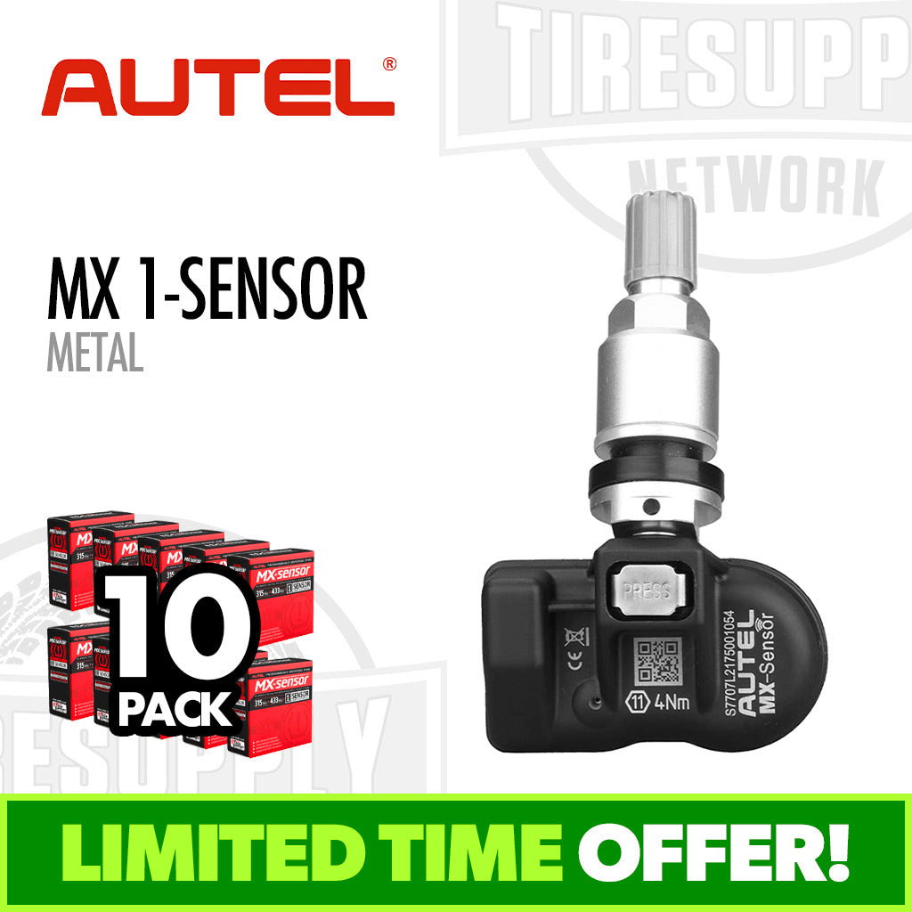 Autel 1-Sensor*| 10-Pack MX 1-Sensor Press-In TPMS - Metal or Rubber