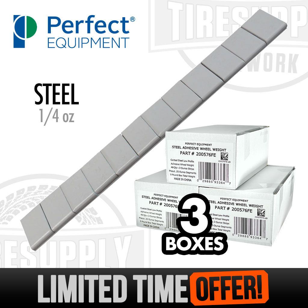 Perfect Equipment | Steel 1/4 oz Low Profile Stick-On Adhesive Tape Weights - Qty3 Boxes (200576FE*)