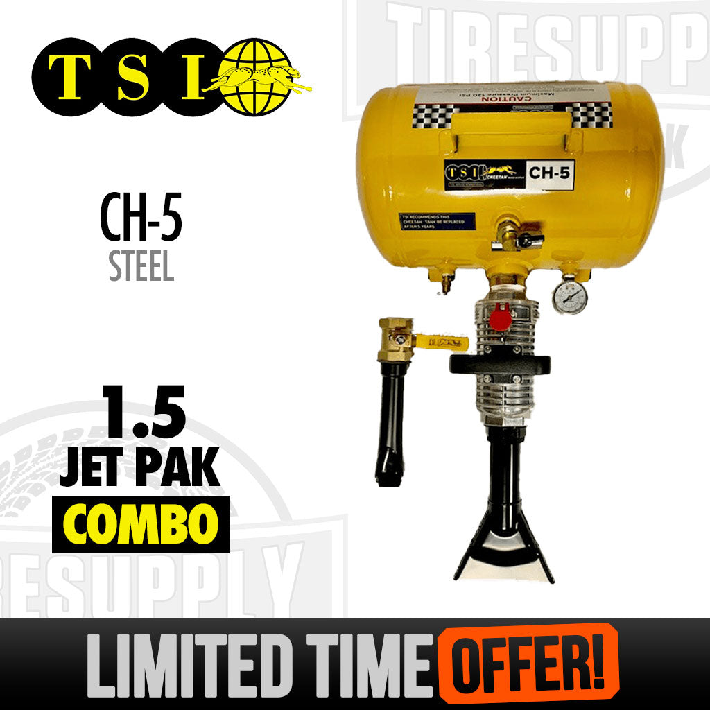 TSI | Cheetah CH-5 Steel Tank + 1.5 Jet Pak - Combo (CH-5-JP*)