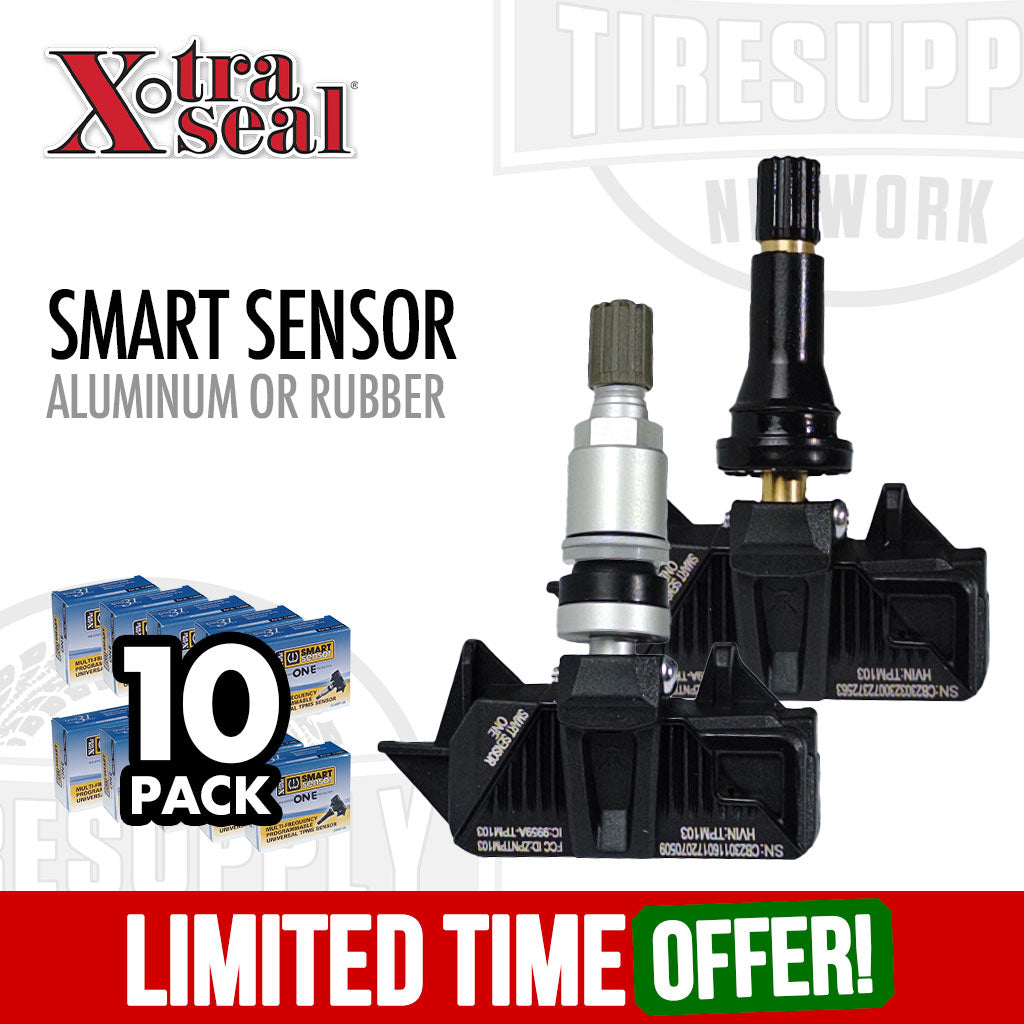 Xtra Seal | 10-Pack Multi-Frequency TPMS Smart Sensor - (Aluminum) or (Rubber)