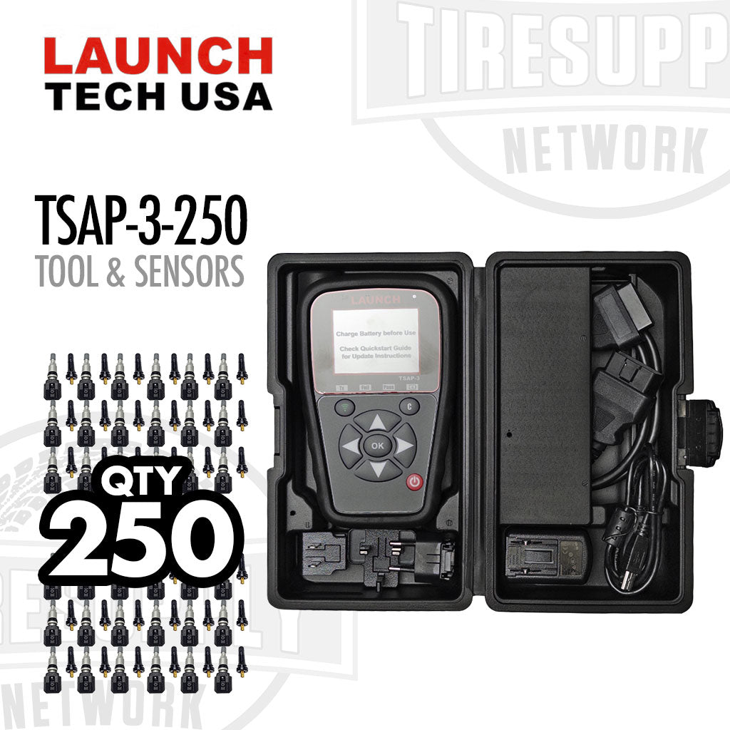 Launch Tech USA | TPMS Advance Diagnostic Tool + Qty 250 TPMS Sensors (TSAP-3-250)