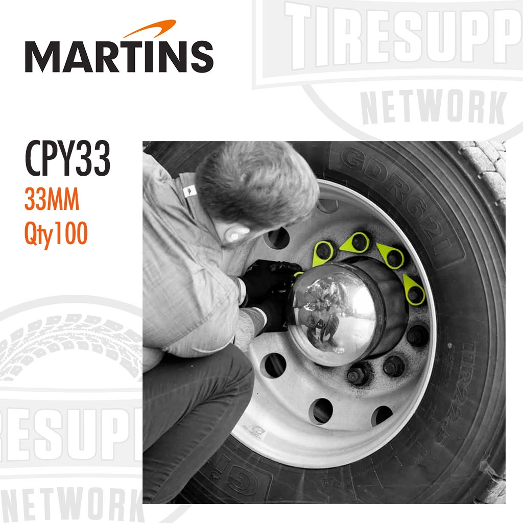Martins | Checkpoint Yellow 33mm Wheel Nut Indicator - Bag of 100 (CPY33)