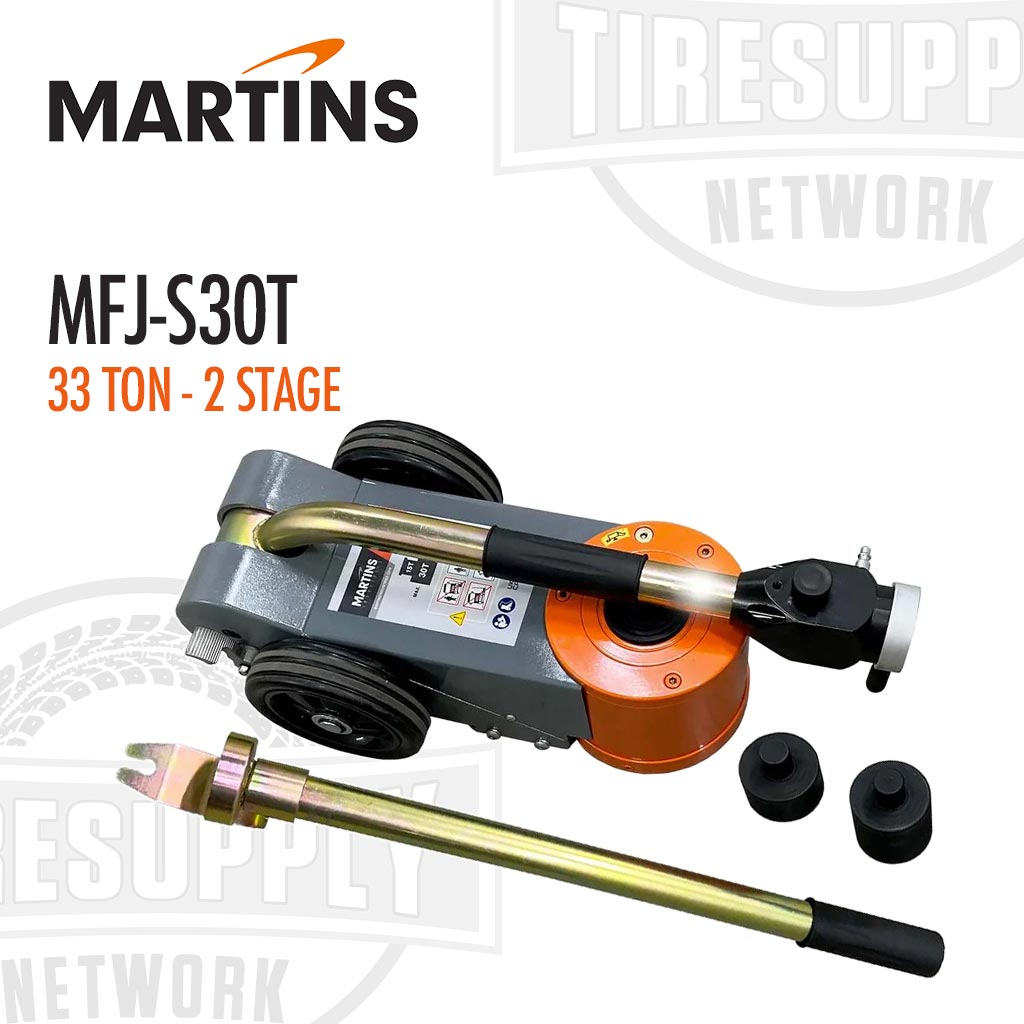 Martins MFJ-S30T | Professional Portable 33-Ton 2-Stage Air/Hydraulic Floor Jack