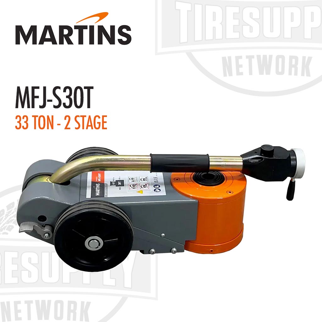 Martins MFJ-S30T | Professional Portable 33-Ton 2-Stage Air/Hydraulic Floor Jack