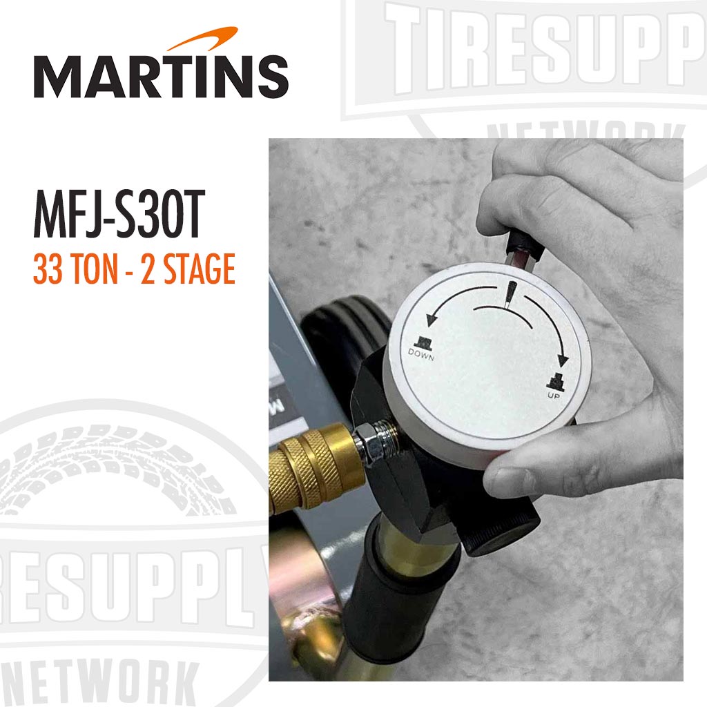 Martins MFJ-S30T | Professional Portable 33-Ton 2-Stage Air/Hydraulic Floor Jack
