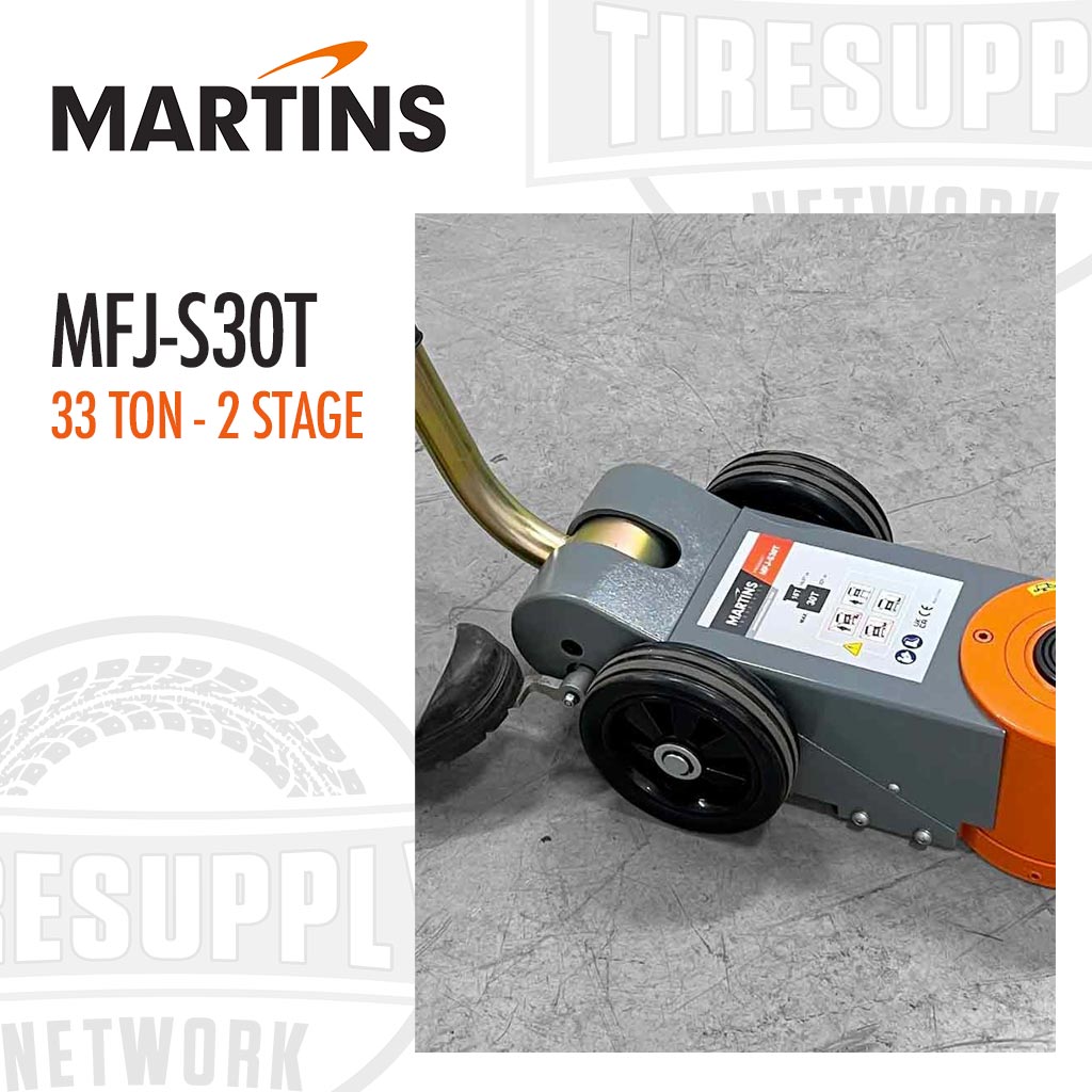 Martins MFJ-S30T | Professional Portable 33-Ton 2-Stage Air/Hydraulic Floor Jack