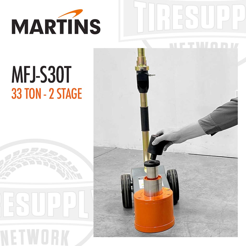 Martins MFJ-S30T | Professional Portable 33-Ton 2-Stage Air/Hydraulic Floor Jack