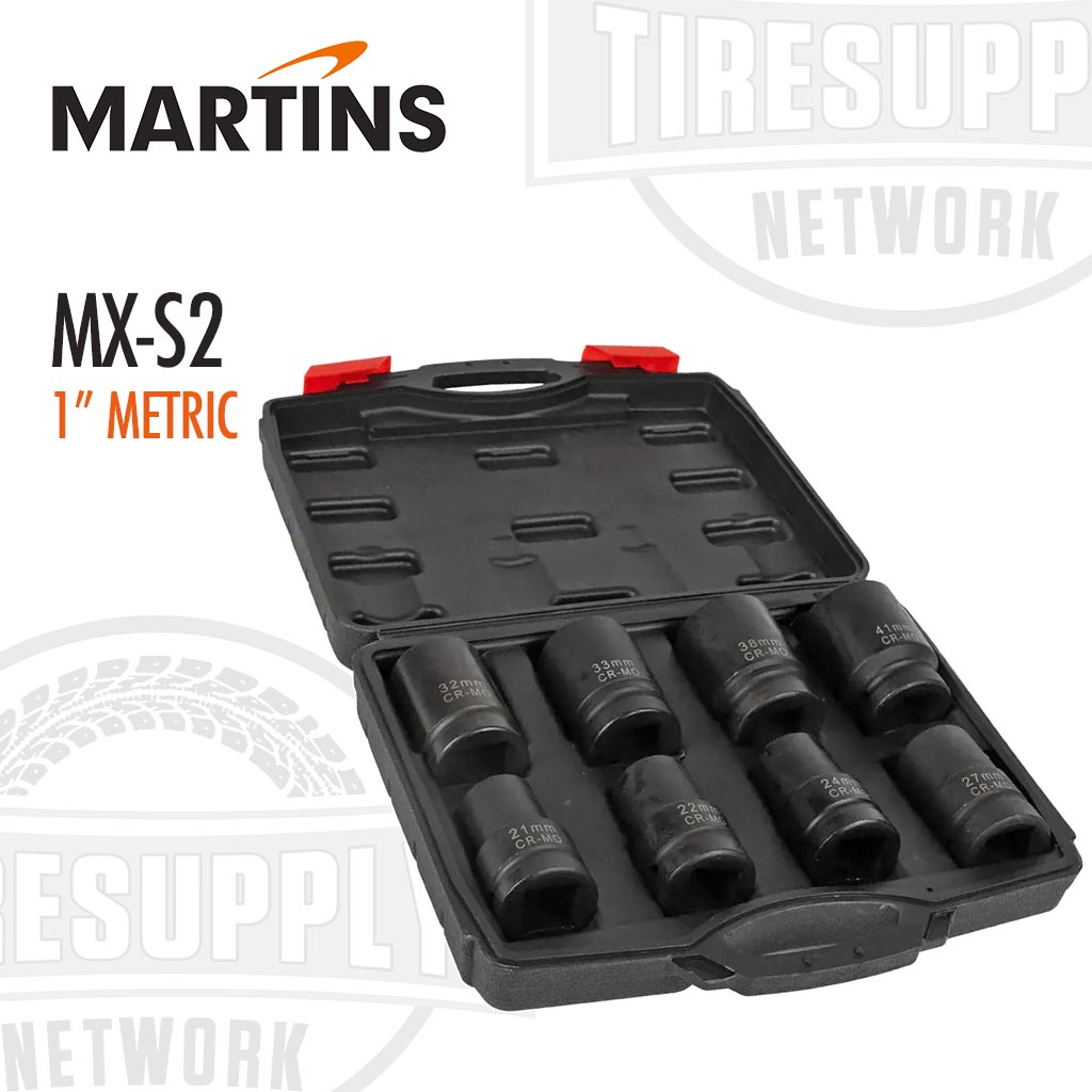 Martins | Impulse 1″ Drive 8-Piece Metric Impact Socket Set (MX-S2)