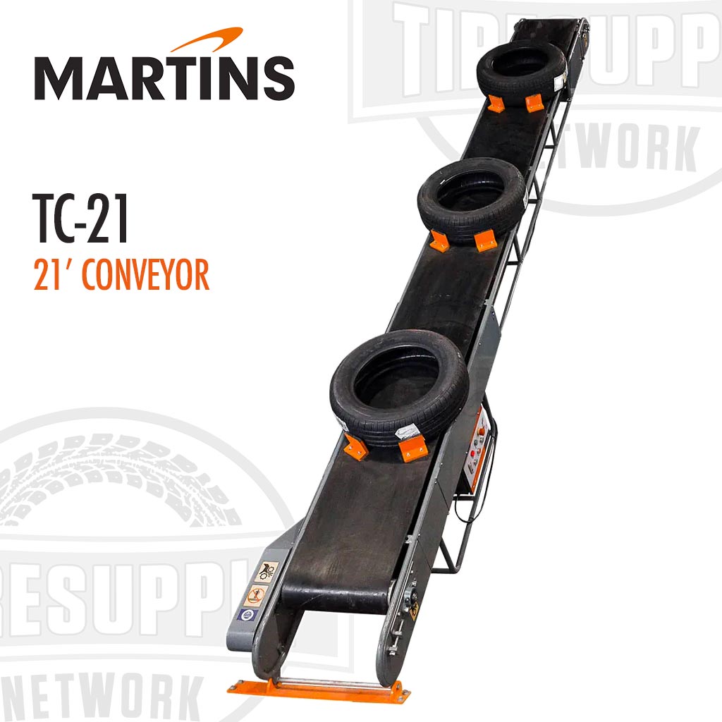 Martins | Floor-to-Floor 21′ Tire Conveyor (TC-21)