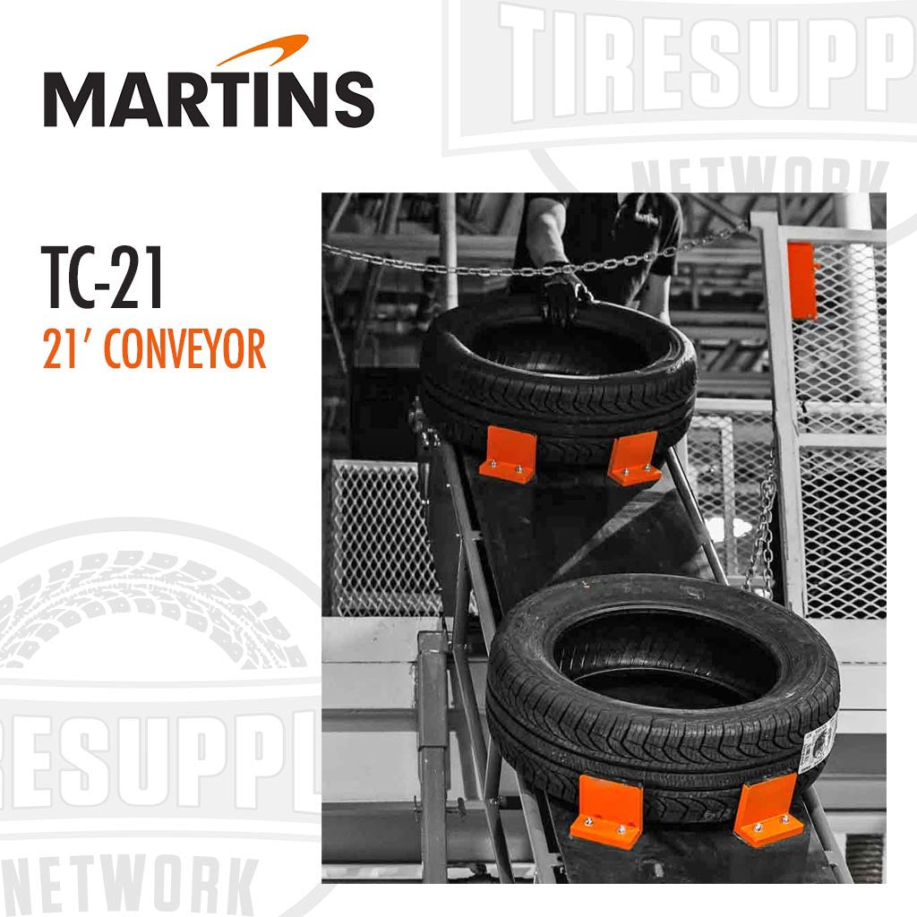 Martins | Floor-to-Floor 21′ Tire Conveyor (TC-21)