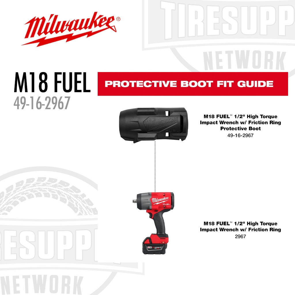 Milwaukee | M18 FUEL 1/2" High Torque Impact Wrench w/ Friction Ring Protective Boot (MLW49-16-2967)