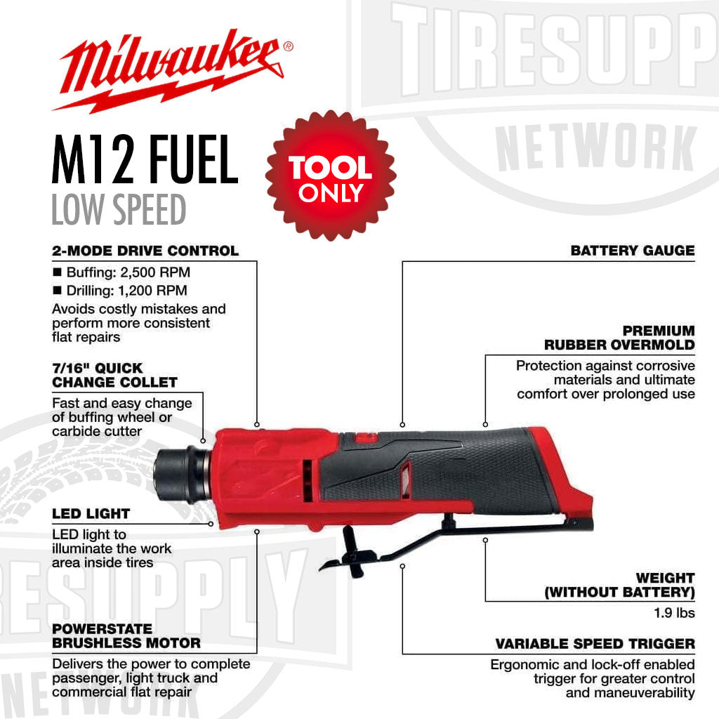 Milwaukee | M12 FUEL Low Speed Tire Buffer (MLW2409-20)