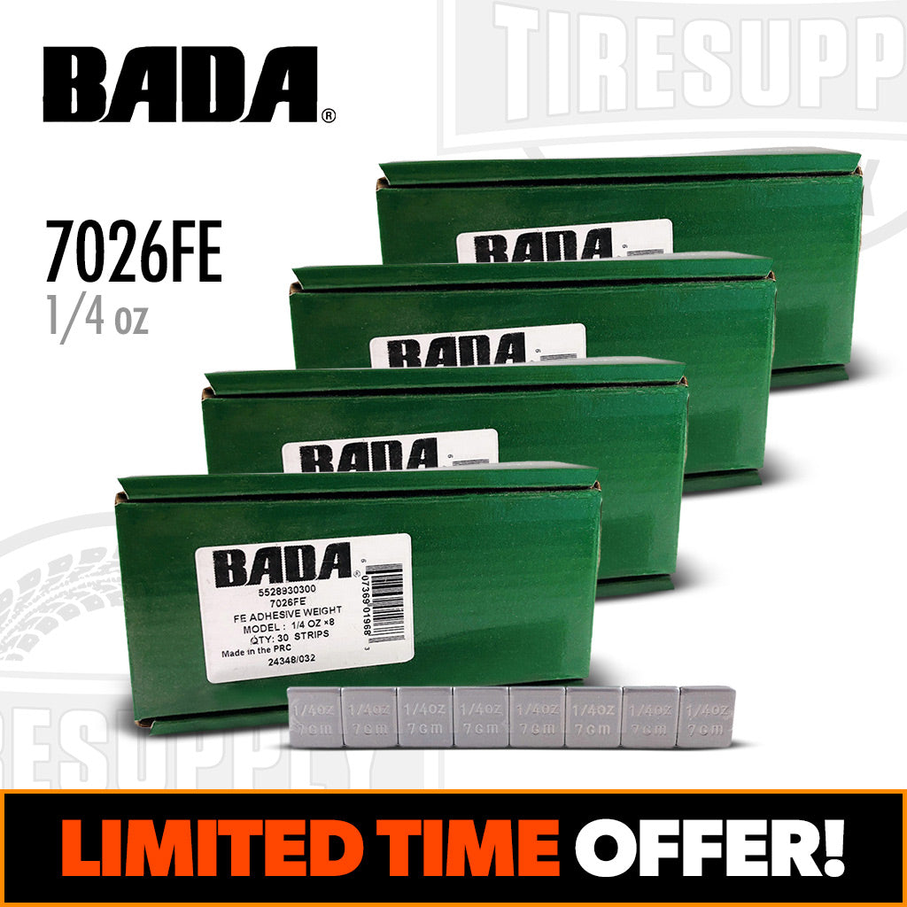BADA | Steel 1/4 oz Low Profile Stick-On Adhesive Tape-A-Weight (7026FE-4) PROMO