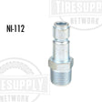 A Tru Flate male plug with the model number NI-112, typically used for air hose couplers.