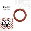 A pack of 100 Haltec O-330L O-Rings for TV-540 Series Valve Stem, displayed in a grid layout.