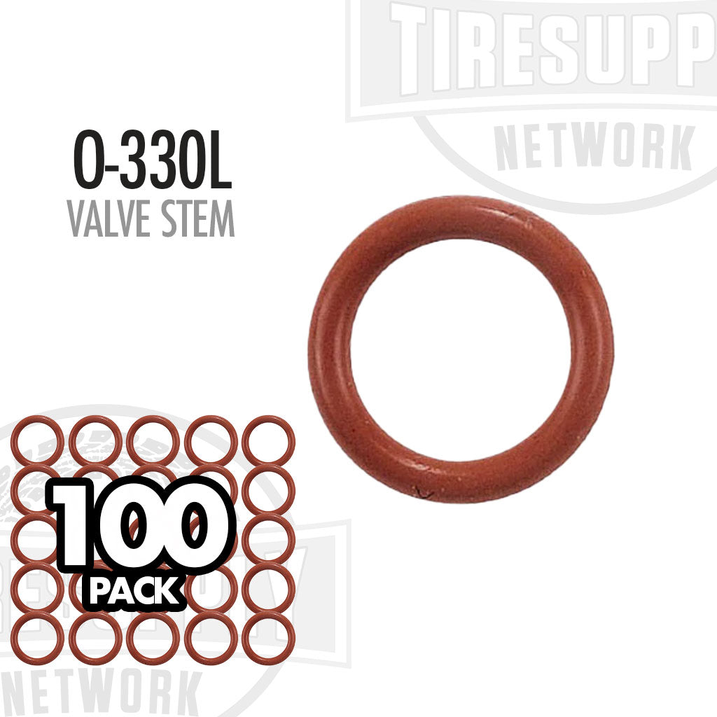 A pack of 100 Haltec O-330L O-Rings for TV-540 Series Valve Stem, displayed in a grid layout.