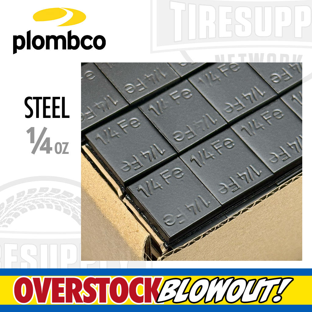 Plombco | StickPro Value Line Steel 1/4 oz Stick-On Adhesive Tape Wheel Weight - Black (VL312FEB-48)