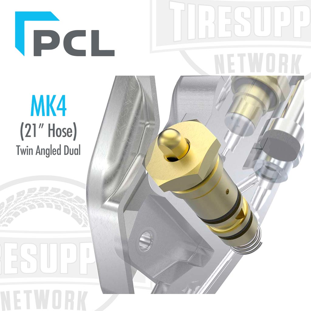 PCL | Airforce MK4 Truck Tire Inflator Gauge with 21″ Hose & Twin Angled Dual Foot Chuck (AFG5A09)