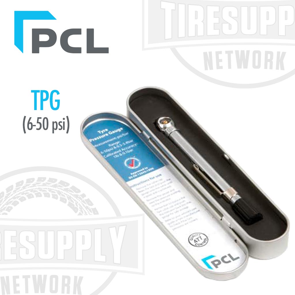 PCL | Pocket Tire Pressure Gauge with Angled Head 6-50 psi (TPG1H17)