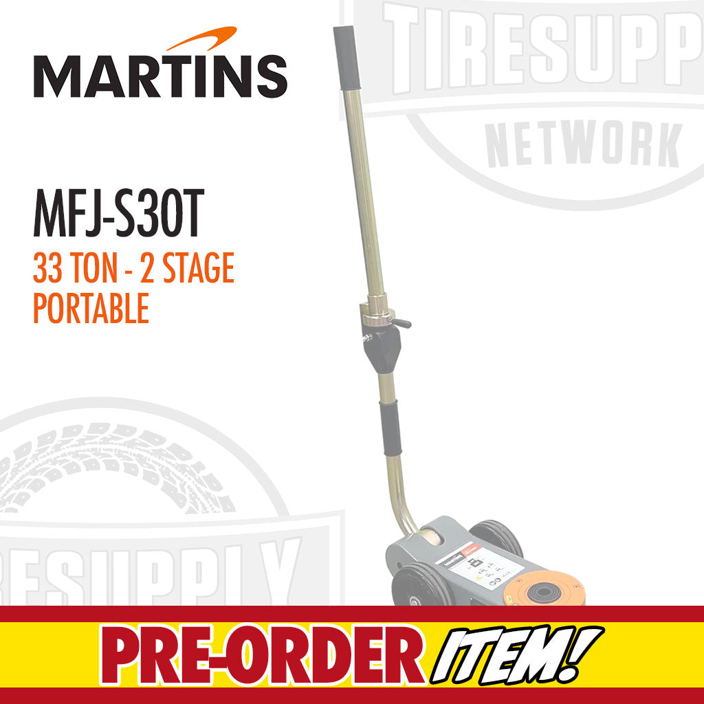 Martins MFJ-S30T | Professional Portable 33-Ton 2-Stage Air/Hydraulic Floor Jack