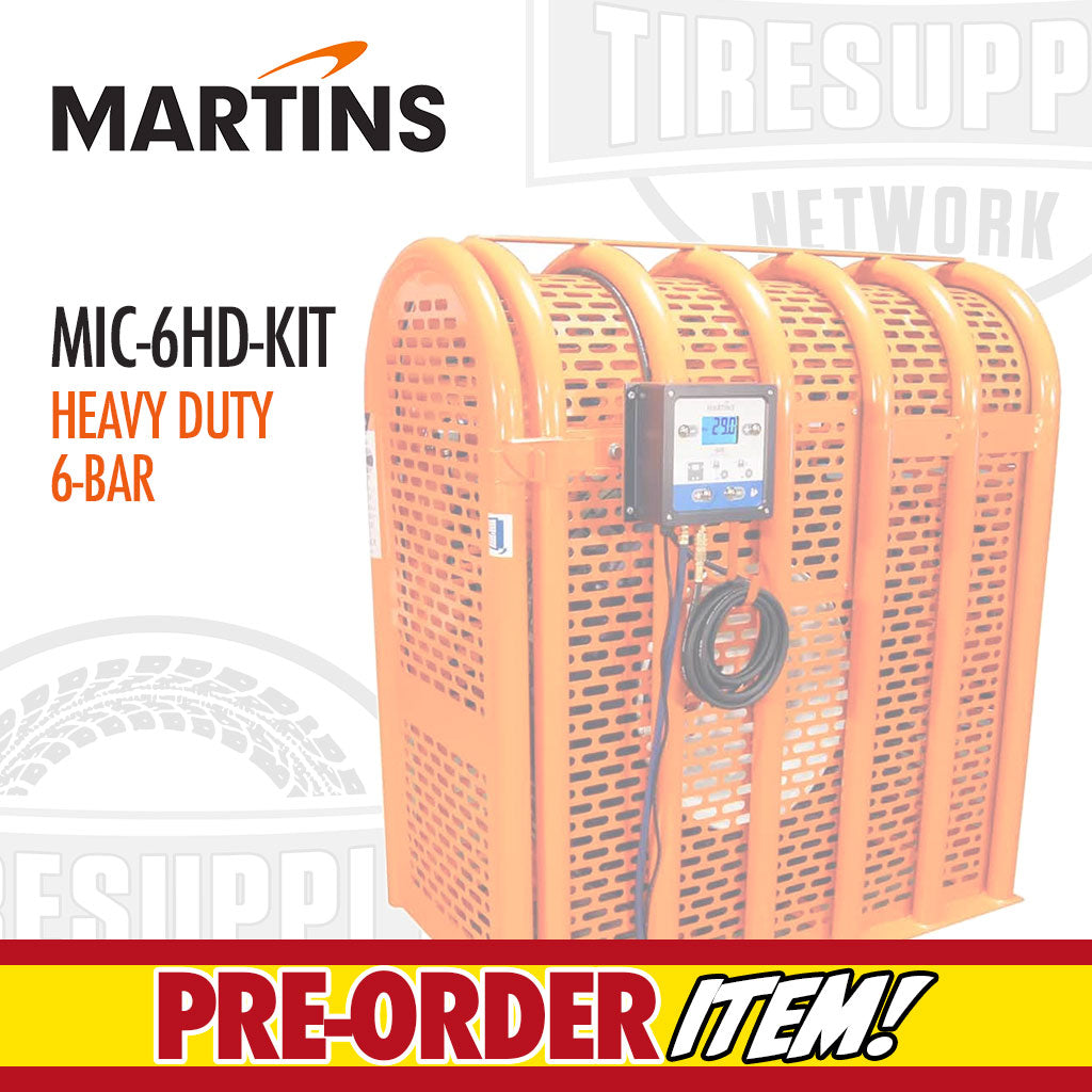 Martins | 6-Bar Heavy Duty Tire Inflation Cage Kit with Inflator (MIC-6HD-KIT)