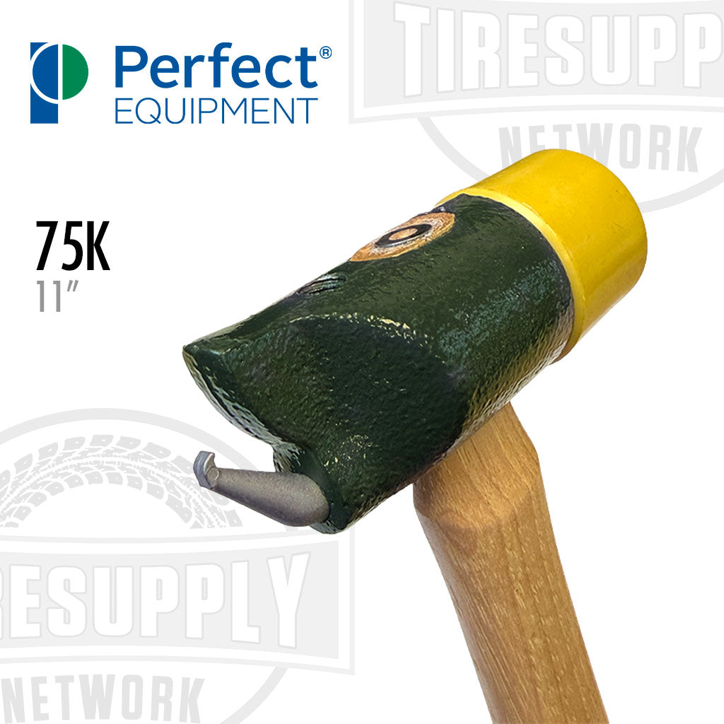 Perfect Equipment SN75K | 75K Alloy Soft-Head Wheel Weight Hammer with Clip Claw