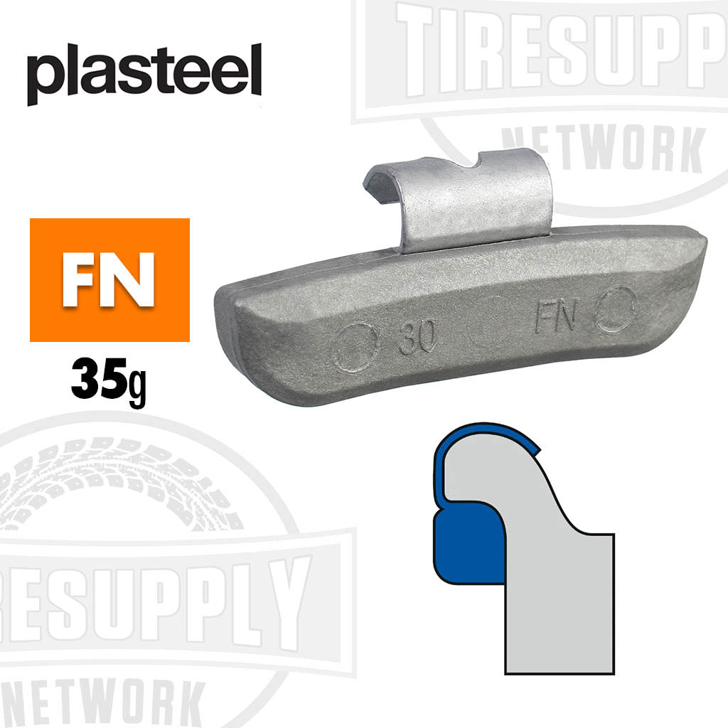 Plasteel | FN-Style Plastic over Steel Clip-On Wheel Weights - Choose Size or Bulk Set (FNPS-*)
