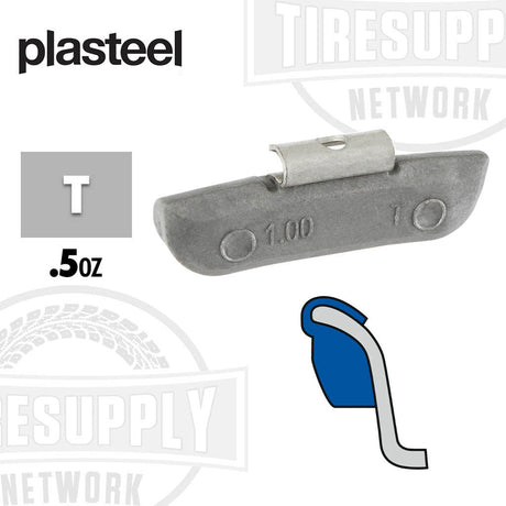 Plasteel TPS clip on weights, .5oz