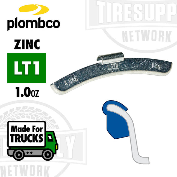 Plombco LT1Style Uncoated Zinc ClipOn Wheel Weights Choose Size