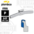 Plombco Steel P clip-on wheel weight, .25oz - 2.0oz set