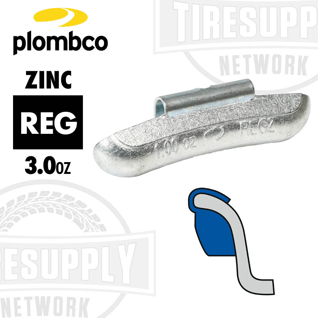 Plombco | REG-Style Uncoated Zinc Clip-On Wheel Weights - Choose Size or Bulk Set
