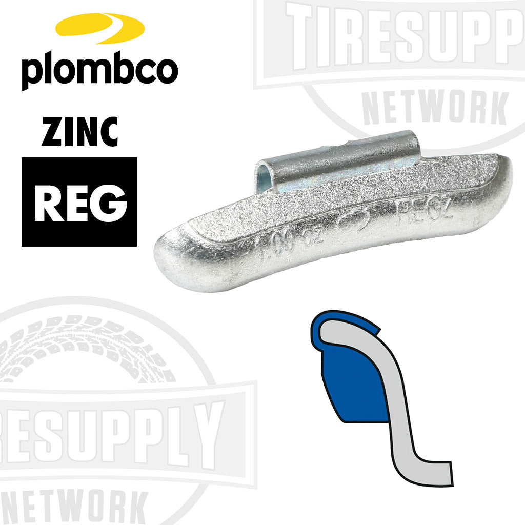 Plombco | REG-Style Uncoated Zinc Clip-On Wheel Weights - Choose Size or Bulk Set