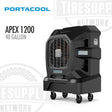 Portacool Apex 1200 40 Gallon portable cooler on a white background with TireSupply Network branding. Portacool | Apex 1200 Utility Player - 40 Gallons (PACA12001A1)