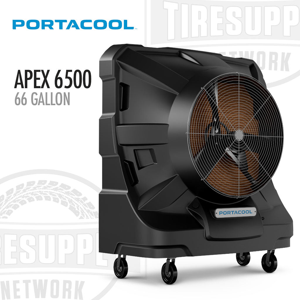 Portacool Apex 6500 water cooler on a white background. Portacool | Apex 6500 Extreme Cooling for Large Spaces - 66 Gallons (PACA65001A1)