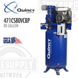 Quincy Service, 417CS80VCBP, 80 gallon air compressor vertical, Built in USA